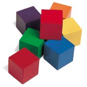 Wooden Color Cubes, Set of 102