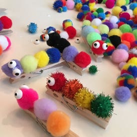 Smarts & Crafts: DIY Clothespin Caterpillars STEM Activity